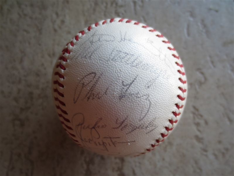 1964 New York Yankees Team Autographed Reach Baseball with 25 signatures including Mantle, Maris, Howard and Berra