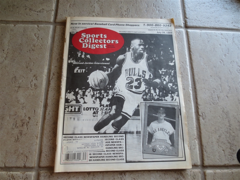 1989 Sports Collectors Digest issue with Michael Jordan cover