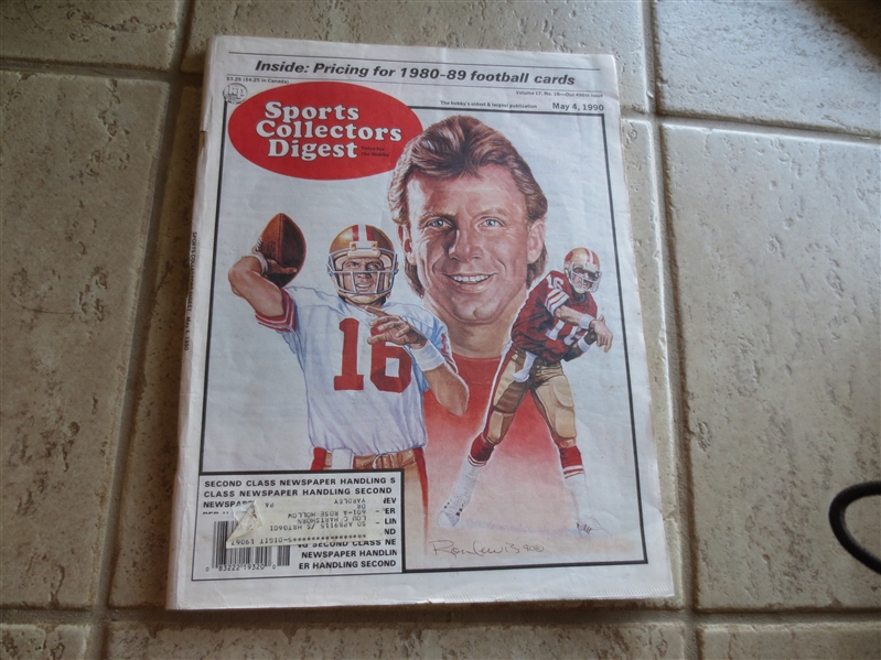 1990 Sports Collectors Digest Joe Montana cover
