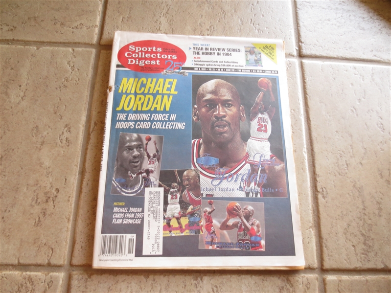 1998 Sports Collectors Digest Michael Jordan the Driving Force in Hoops Card Collecting cover