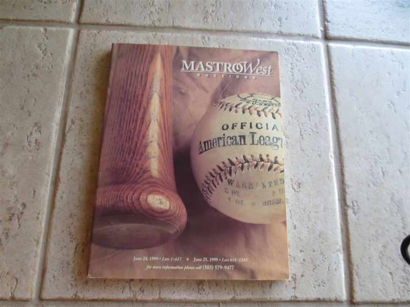 June 1999 Mastro West Auction Catalog   1289 lots
