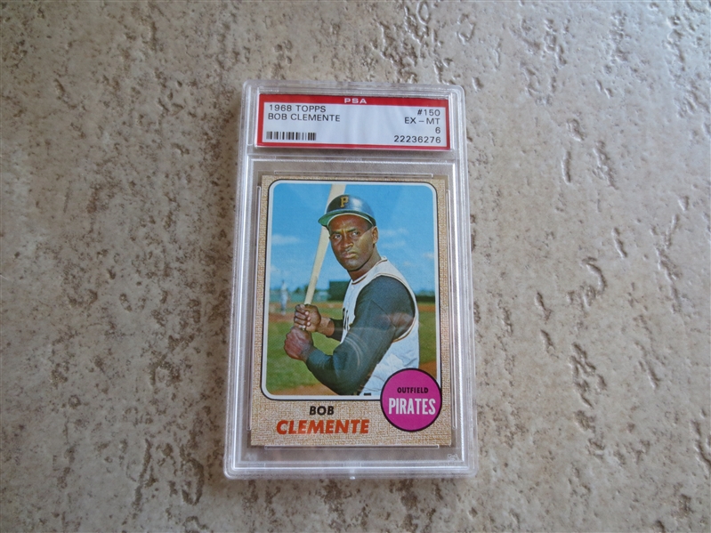 1968 Topps Bob Clemente PSA 6 ex-mt baseball card #150