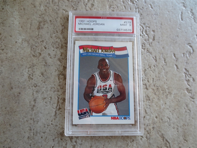 1991 Hoops Michael Jordan PSA 9 MINT basketball card #579