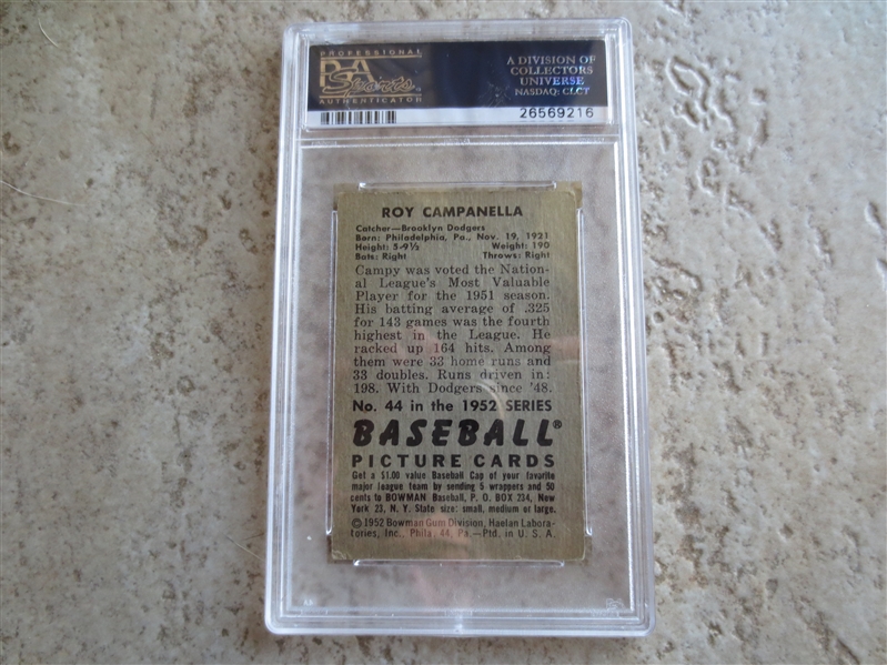1952 Bowman Roy Campanella PSA 4 vg-ex baseball card #44