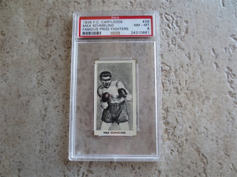 1938 F.C. Cartledge Max Schmeling PSA 8 nmt-mt boxing card #29