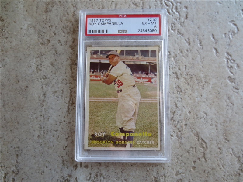 1957 Topps Roy Campanella PSA 6 ex-mt baseball card #210