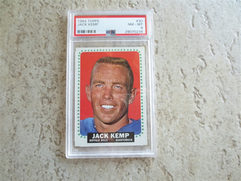 1964 Topps Jack Kemp PSA 8 nmt-mt football card #30