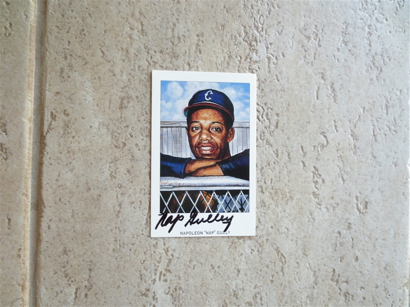 Autographed Nap Gulley Negro League Baseball Star Postcard