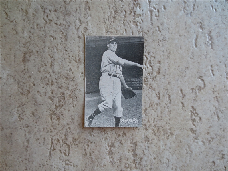 Vintage Bob Feller baseball card exhibit photo