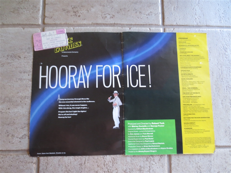 1985 Ice Capades program and two tickets