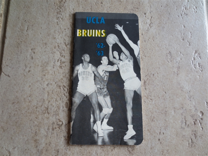 1962-63 UCLA Basketball Media Guide   Tough to find!