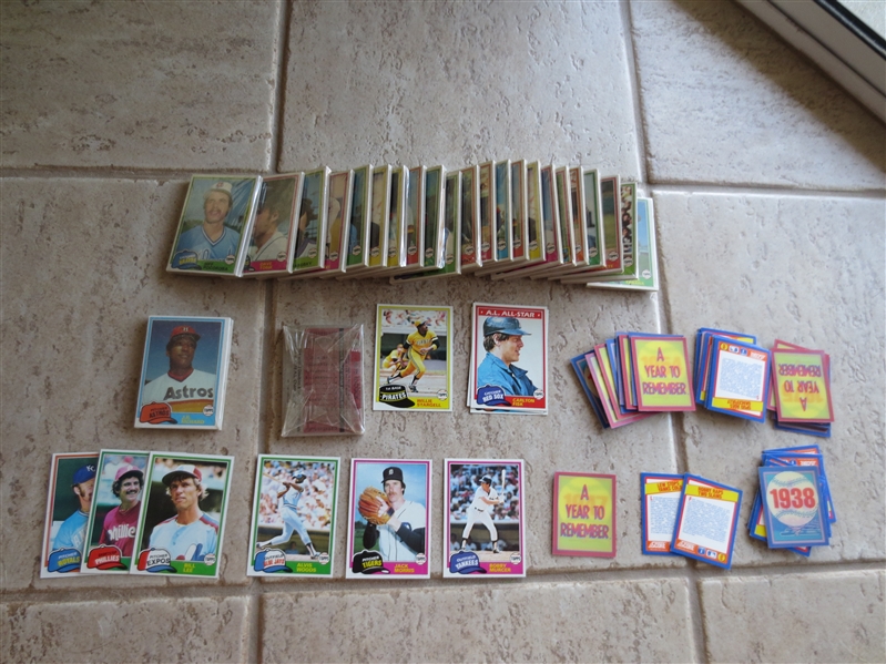 (24) Unopened 1981 Topps Cello Baseball Packs plus 1989 Score reflector cards