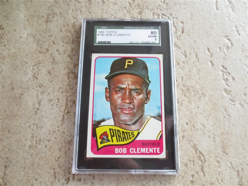 1965 Topps Bob Clemente SGC 80 ex-nmt baseball card #160