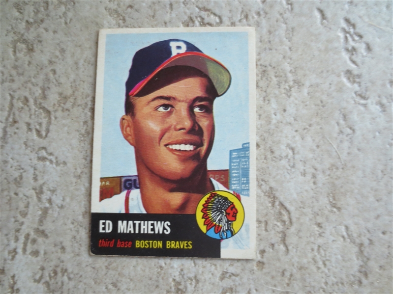1953 Topps Ed Mathews baseball card #37  affordable