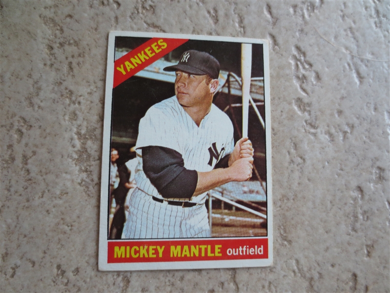 1966 Topps Mickey Mantle baseball card #50 in affordable condition