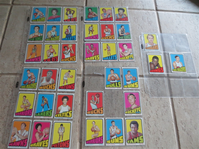 (37) different 1972-73 Topps Basketball in great condition