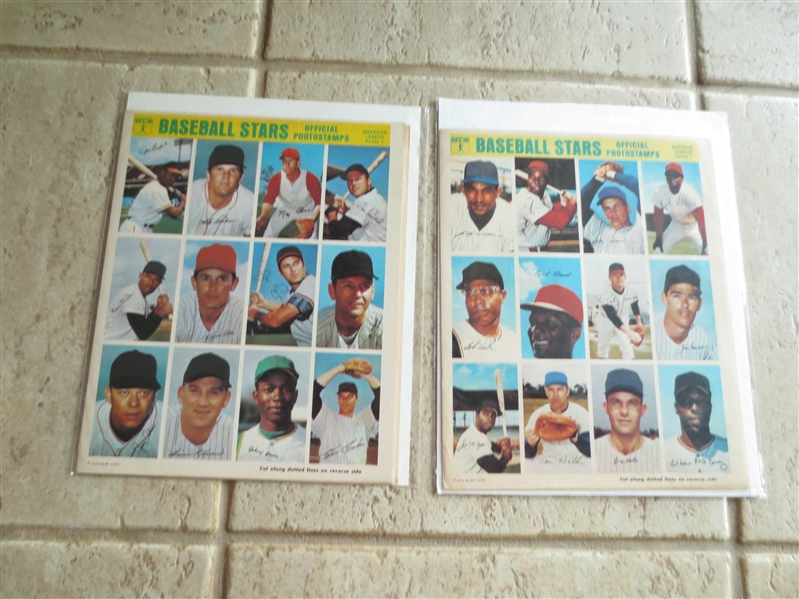 1969 Major League Baseball Stars Official Photostamps set of 216---18 sheets  WOW!