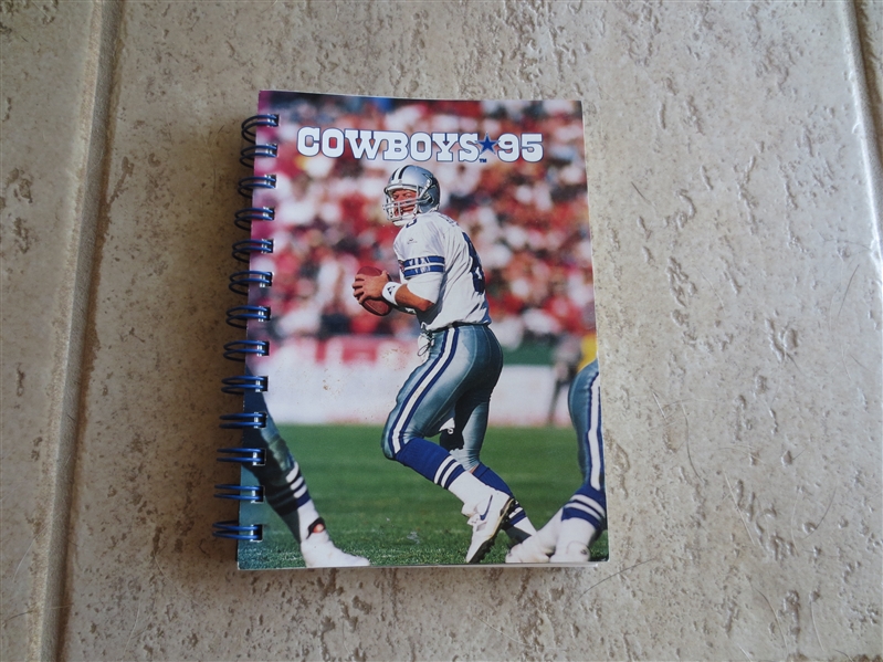 1995 Dallas Cowboys Media Guide with Troy Aikman on the cover 
