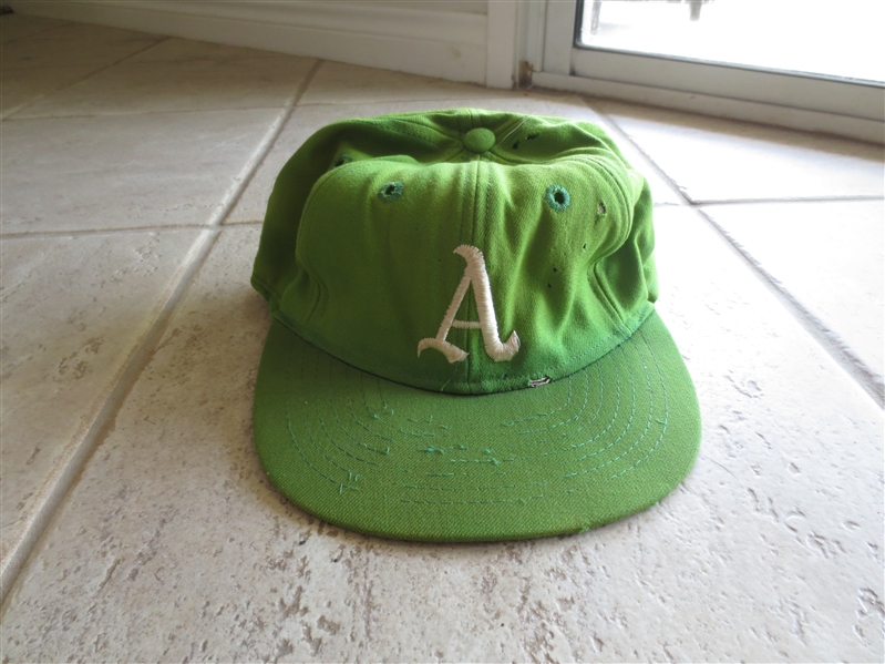 1969 Oakland A's Game Worn Cap---one year style
