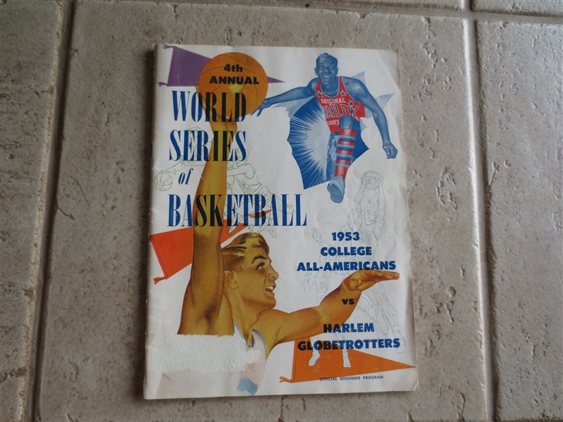 1953 College All-Americans vs. Harlem Globetrotters World Series of Basketball Program