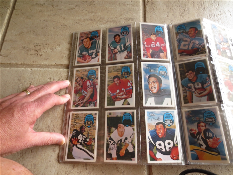 1970 Kellogg's Football Complete Set of 60 cards