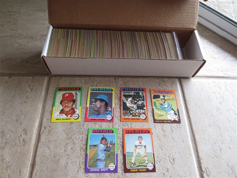 1975 Topps Baseball Complete Card Set in Great Condition!