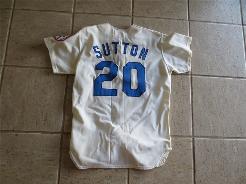 1976 Don Sutton Game Worn Home Jersey with NL Centennial Patch  Hall of Famer!