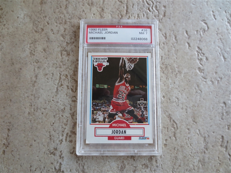 1990 Fleer Michael Jordan PSA 7 nmt VERY AFFORDABLE Basketball Card #26