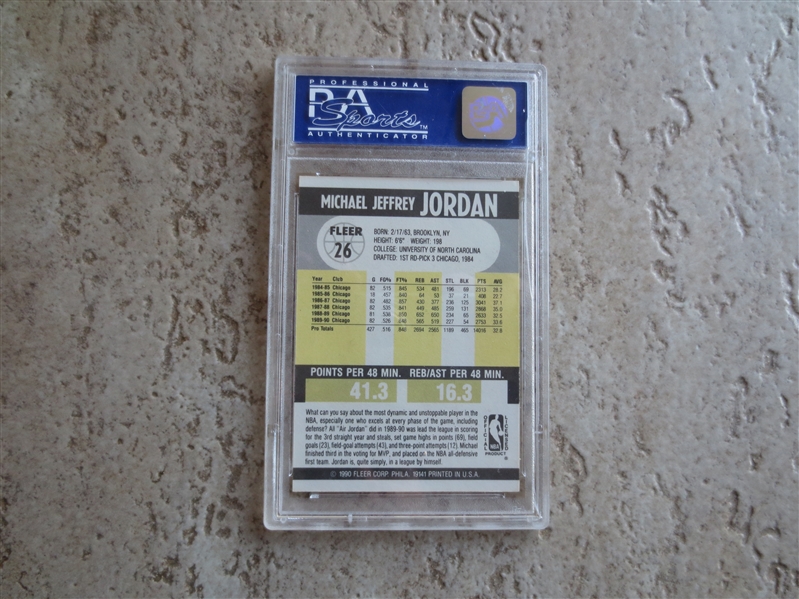 1990 Fleer Michael Jordan PSA 7 nmt VERY AFFORDABLE Basketball Card #26