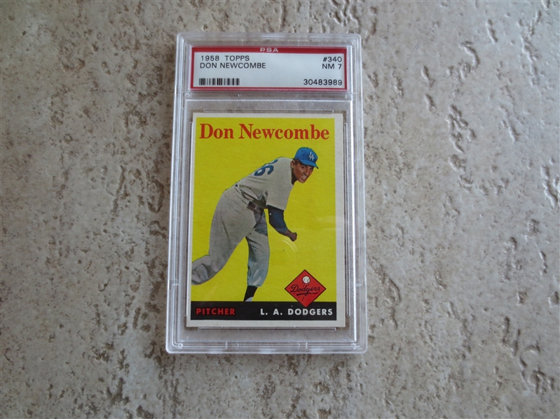 1958 Topps Don Newcombe PSA 7 nmt with no qualifiers baseball card #340