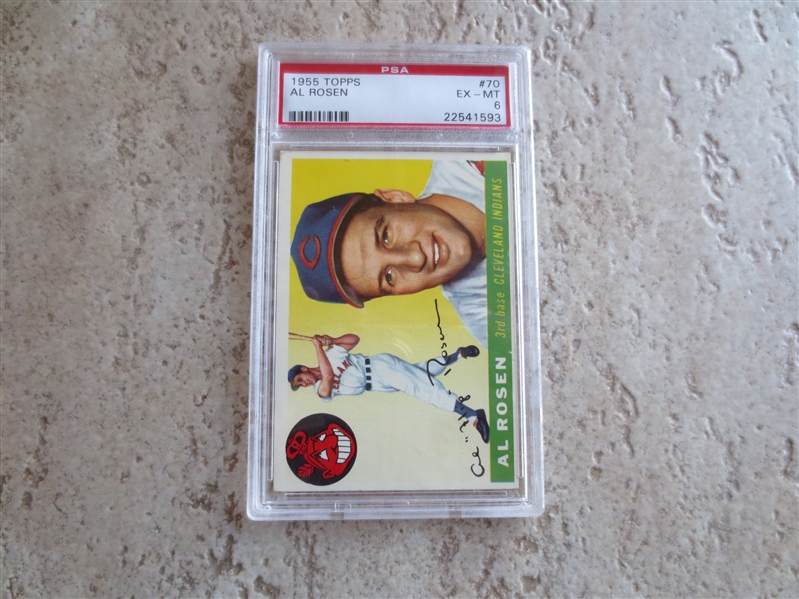 1955 Topps Al Rosen PSA 6 ex-mt baseball card #70 