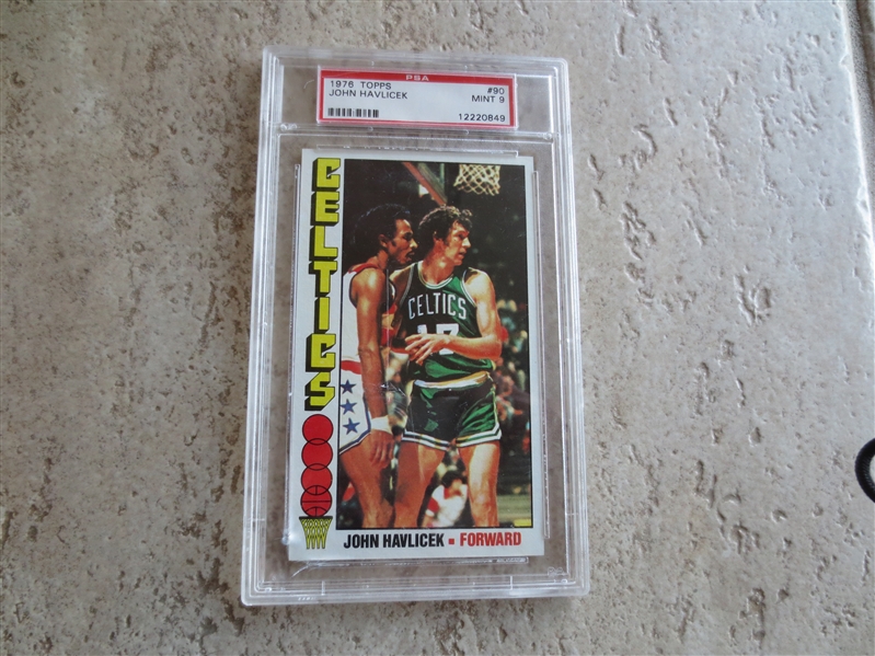 1976 Topps John Havlicek PSA 9 MINT basketball card #90  WOW!