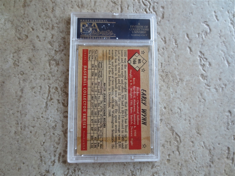 1953 Bowman Color Early Wynn PSA 5 Ex baseball card #146  Hall of Famer