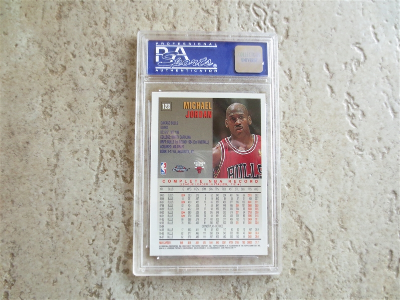 1997 Topps CHROME Michael Jordan PSA 9 MINT basketball card #123