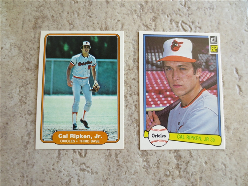 1982 Donruss AND Fleer Cal Ripken, Jr. Rookie Baseball Cards in Beautiful Condition!