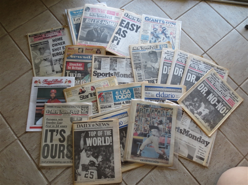 Grab Bag #2:  Approximately 100 famous sports newspapers, Sporting News, magazines, etc.