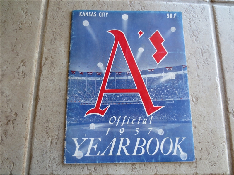1957 Kansas City A's Baseball Yearbook 1st Edition