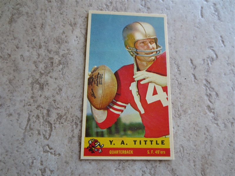 1959 Bazooka Y.A. Tittle Football Card in Beautiful Condition with little crease