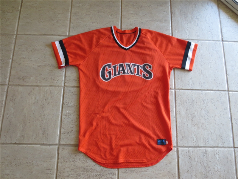 1980's Jeff Robinson San Francisco Giants Game Worn Used Spring Training or Practice Jersey