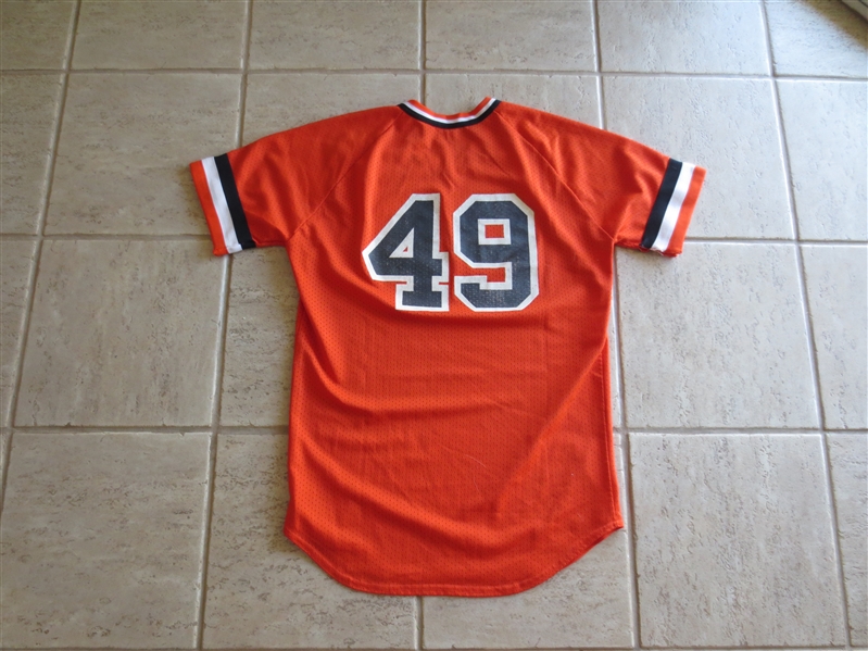 1980's Jeff Robinson San Francisco Giants Game Worn Used Spring Training or Practice Jersey