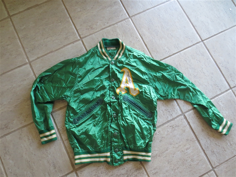 Autographed Sal Bando Kansas City A's Jacket by Wilson--- Game worn #6 but probably NOT by Bando