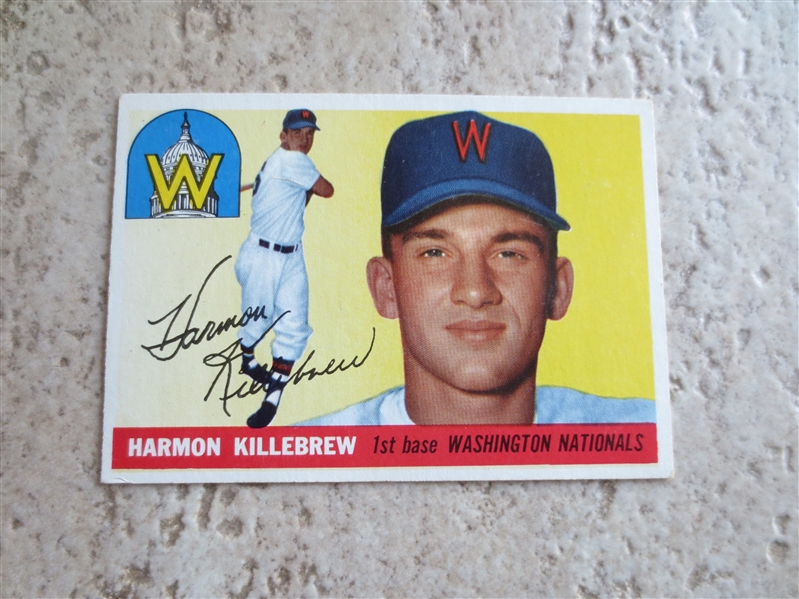 1955 Topps Harmon Killebrew Rookie Baseball Card in Very Nice Shape!