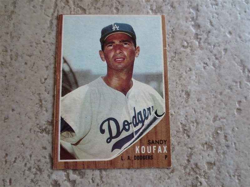 1962 Topps Sandy Koufax baseball card #5