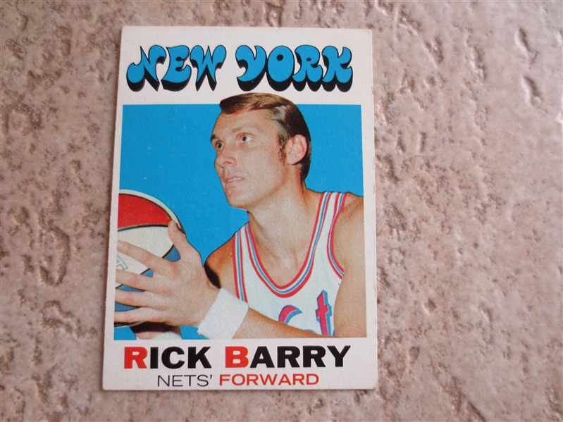 1971-72 Topps Rick Barry Rookie Basketball Card in Very Nice Condition!