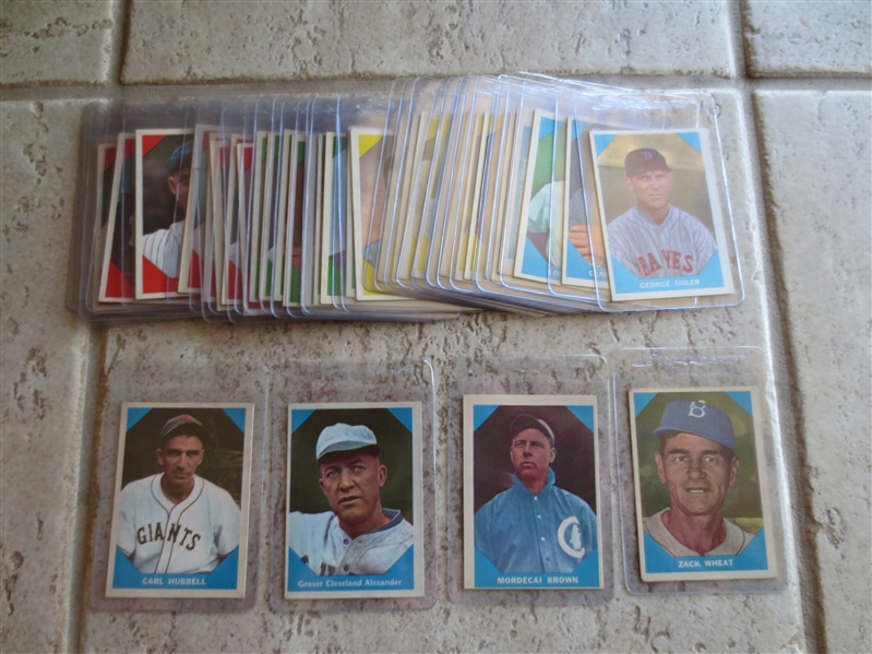 (39) different 1960 Fleer Baseball Greats Cards in Great Condition---half the set!