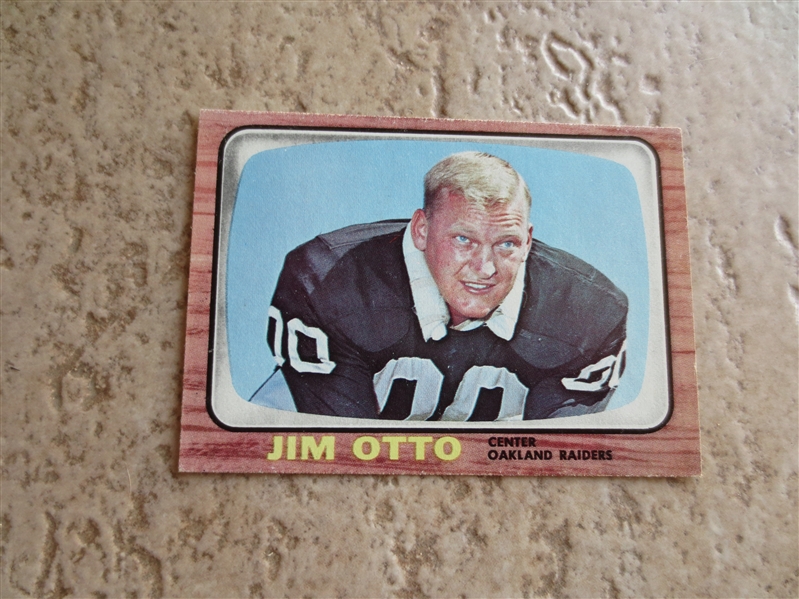 1966 Topps Football Card of Hall of Famer Jim Otto in great condition