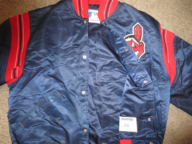 1980's Cleveland Indians Game Worn Jacket #28 probably Cory Snyder but could be Bert Blyleven