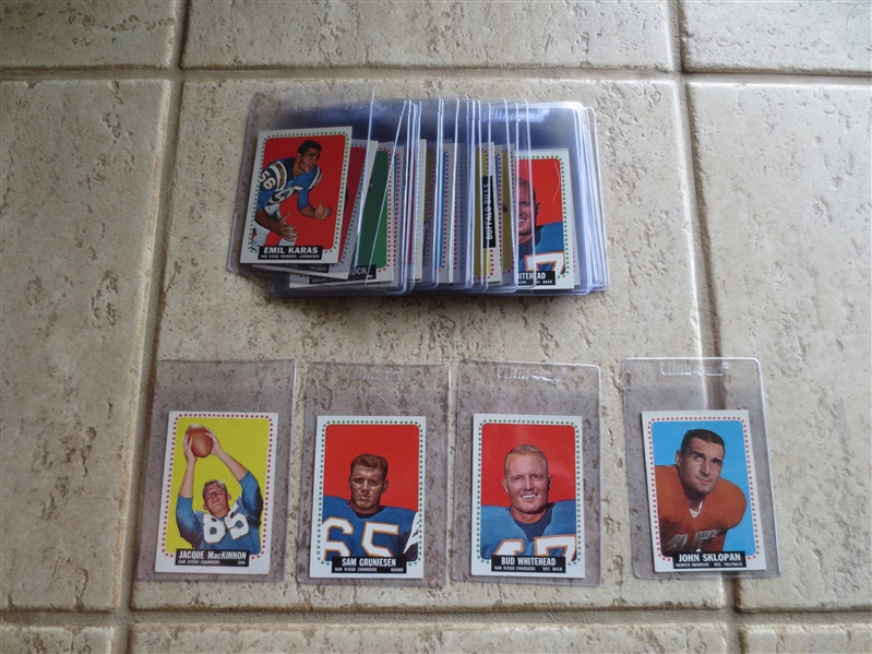 (34) 1964 Topps Football Cards in very nice condition with no superstars