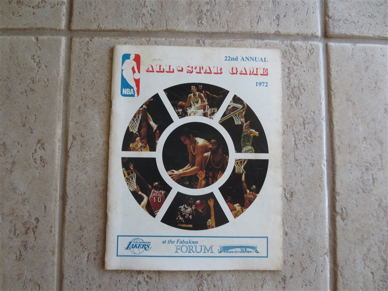1972 NBA All Star Game Basketball Program