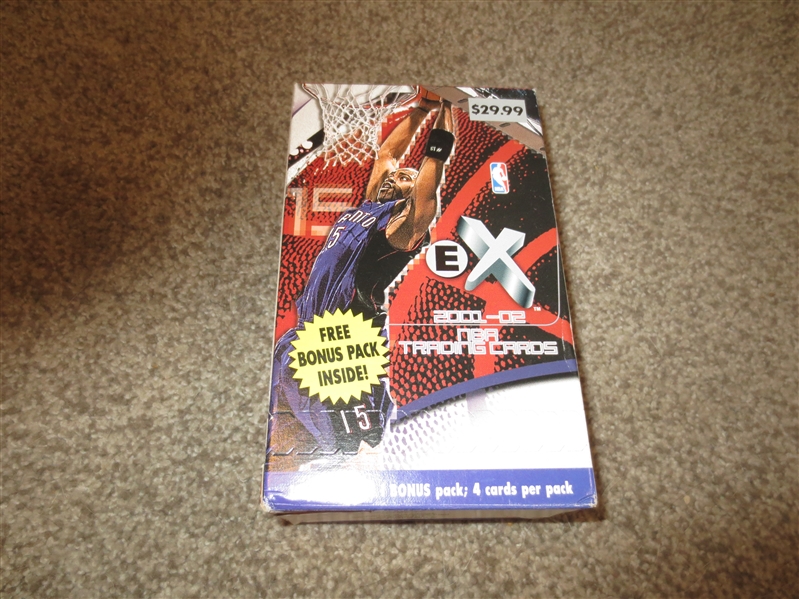 2001-2002 Fleer Basketball Unopened eX Wax Box  11 packs with four cards per pack